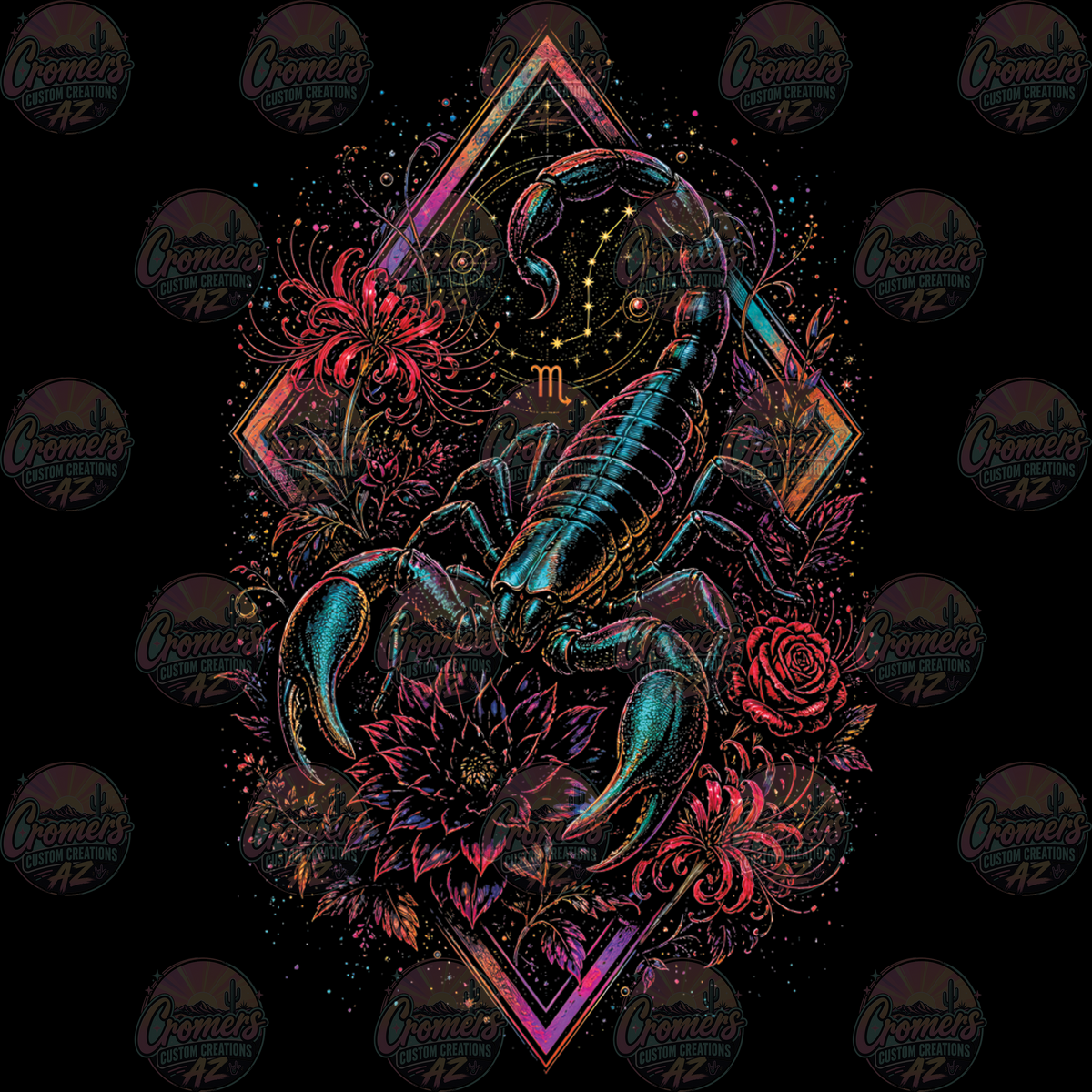 ZODIAC SCORPIO *DTF TRANSFER* only on dark tee!
