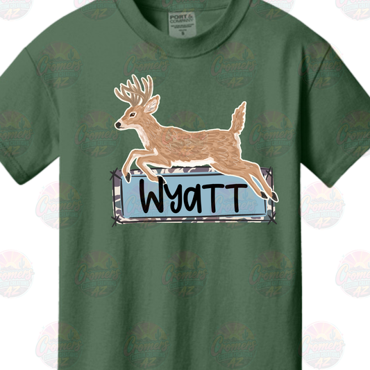 BOY Deer Nameplate by CCC *DTF TRANSFER*