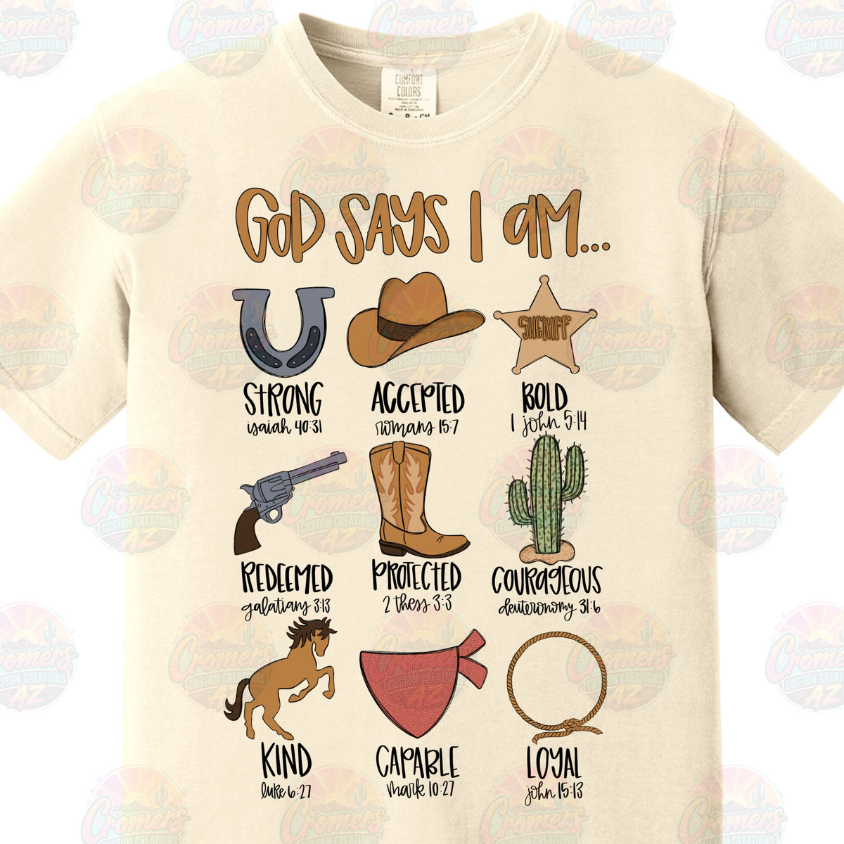 God Says I Am :Cowboy: *DTF TRANSFER* KID