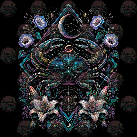 ZODIAC CANCER *DTF TRANSFER* only on dark tee!