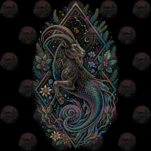 ZODIAC CAPRICORN *DTF TRANSFER* only on dark tee!