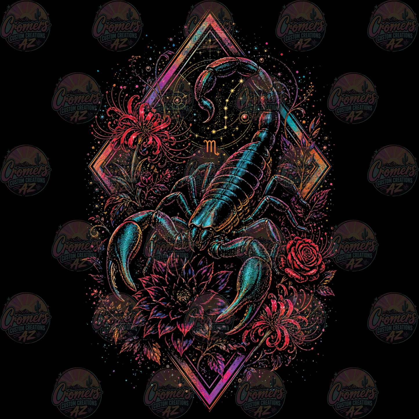 ZODIAC SCORPIO *DTF TRANSFER* only on dark tee!