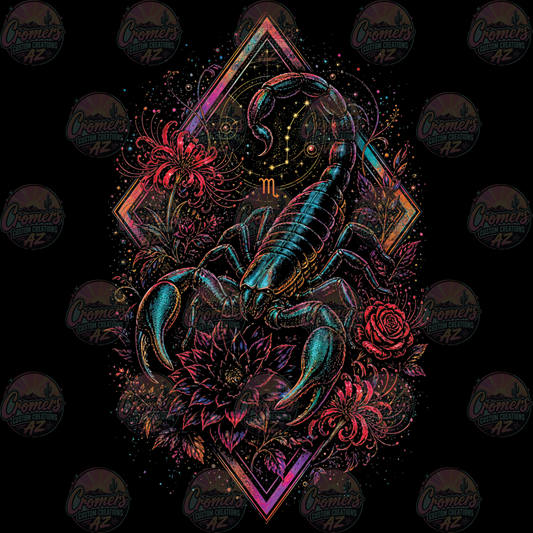 ZODIAC SCORPIO *DTF TRANSFER* only on dark tee!