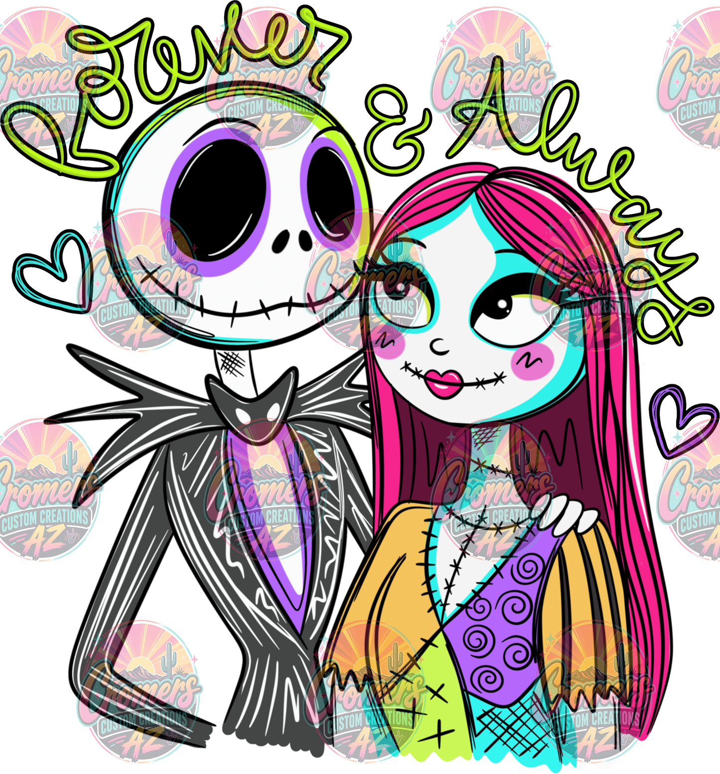 Forever & Always Nightmare before Christmas *DTF TRANSFER*