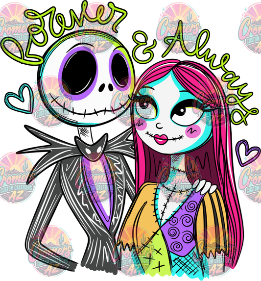Forever & Always Nightmare before Christmas *DTF TRANSFER*
